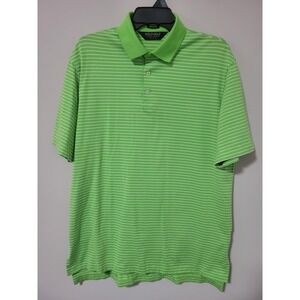 Polo Golf Ralph Lauren Polo Shirt Mens L Green Striped Pima Cotton Performance